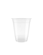 100 x Chefpac® 12oz Clear Smoothie & Milkshake 100% Recyclable Plastic Cups