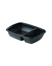 75 x Fastpac 2 Compartment Rectangular Container 900ml