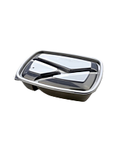 75 x Fastpac 3 compartment Rectangular Container Lid