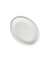 50 x Envirobee® 26X19cm Oval Bagasse Plates Compostable
