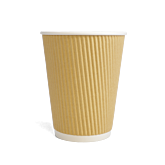 500 x Chefpac® 12oz Kraft Ripple Paper Cups Recyclable