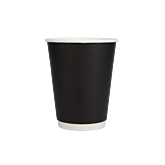 500 x Chefpac® 12oz Black Double Walled Paper Cups Recyclable