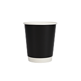 500 x Chefpac® 8oz Black Double Walled Paper Cups Recyclable