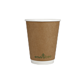 500 x Envirobee® 12oz Double Wall Recyclable & Commercially Compostable Paper Cups