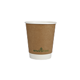 500 x Envirobee® 8oz Double Wall Recyclable & Commercially Compostable Paper Cups