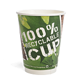 500 x 12oz 100% Recyclable Paper Cup Double Walled 