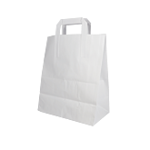 250 x 10 x 5 x 12" Plain White Large SOS Carrier Bags Compostable