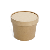 250 x Chefpac® 12oz Kraft Heavy Duty Soup Container & Paper Lid