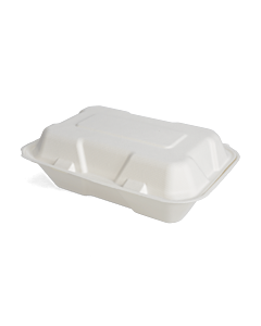 200 x Envirobee® Bagasse Food Boxes Takeaway Container Compostable Packaging 9 x 6"