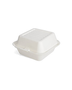 500 x Envirobee® 6" Bagasse Burger Boxes Takeaway Container Compostable Packaging