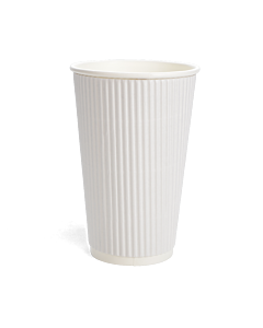500 x Chefpac® 16oz White Ripple Cup
