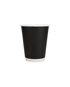 500 x Chefpac® 12oz Black Double Walled Paper Cups Recyclable