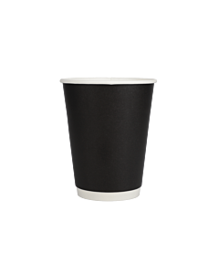 500 x Chefpac® 12oz Black Double Walled Paper Cups Recyclable