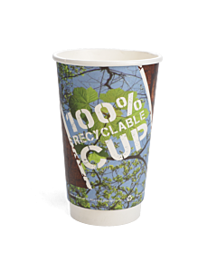 400 x 16oz 100% Recyclable Cup Double Walled
