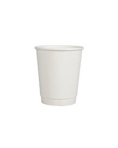 500 x Chefpac® 8oz White Double Walled Paper Cups Recyclable