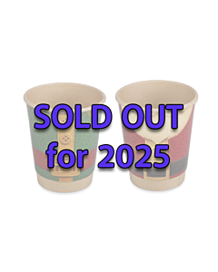 100 x Santa & Elf 12oz Disposable Paper Christmas Cups Recyclable