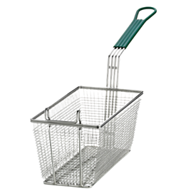 1 x Rectangular Fry Basket With Hook Green