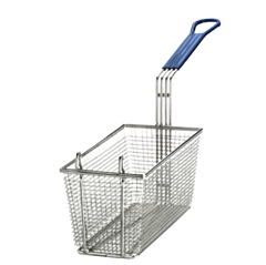 1 x Rectangular Fry Basket With Hook Blue