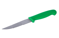 1 x Green Serrated Vegetable Knife 4"