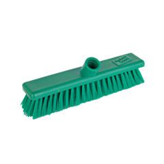 1 x 12" Green Washable Broom - Stiff Bristles 