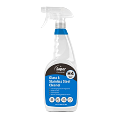 6 x 750ml Glass & Stainless Steel Cleaner H4