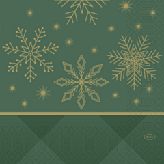 1000 x Rhombus Green Christmas Napkin 3ply 33x33cm