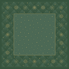 100 x Rhombus Green Bio Dunicel Christmas Table Cover 84x84cm