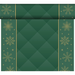 4 x Rhombus Green Bio Dunicel Christmas Table Runners 0.4x24cm