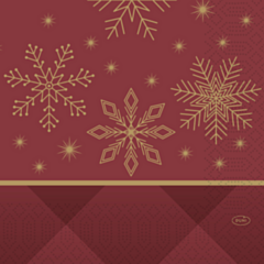 1000 x Rhombus Bordeaux Christmas Napkin 3ply 33x33cm