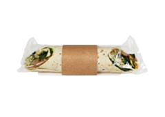 800 x Long Tortilla With Film - Kraft Recyclable