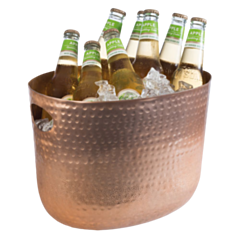 1 x Aluminium "Copper look" Hammered Surface Handled Wine bowl