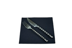 500 x 40cm Tablin Black Napkin 8Fold