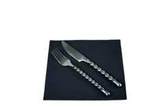 500 x Black Paper Napkin 40cm Airlaid