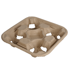 180 x Chefpac® 4 Cup Holder Carrier Tray Recyclable