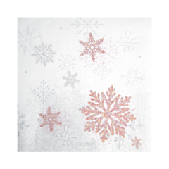 500 x Red Snowflake Premium Christmas Napkin 40x40cm