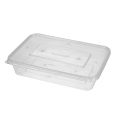 250 x Chefpac® 500cc Microwaveable Plastic Container with Lids - Recyclable