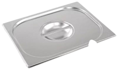 1 x Half Size Perforated Stainless Steel Gastronorm Container Notched Lid