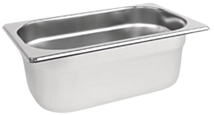 1 x One Fourth Size Stainless Steel Gastronorm Container 100mm