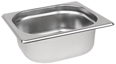 1 x One Sixth Size Stainless Steel Gastronorm Container 65mm