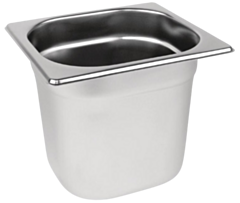 1 x One Sixth Size Stainless Steel Gastronorm Container 150mm