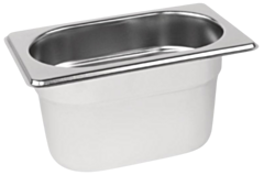 1 x One Ninth Size Deep Stainless Steel Gastronorm Container 100mm