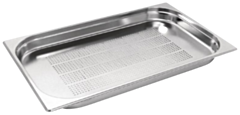 1 x Full Size Perforated Stainless Steel Gastronorm Container 20mm