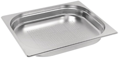 1 x Half Size Perforated Stainless Steel Gastronorm Container 40mm