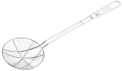 1 x Round Skimmer Stainless Steel 24cm