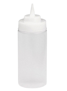 1 x Clear Wide Mouth Sauce Dispenser 32oz 