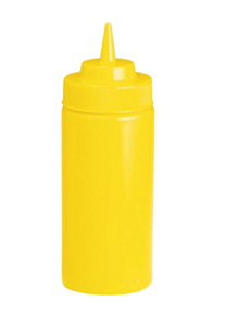 1 x Yellow Wide Mouth Sauce Dispenser 32oz