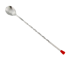 1 x Stainless Steel Bar Spoon With Red Tip