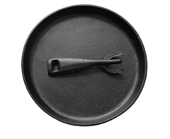 1 x Round Sizzle Platter With Wood Base 25cm