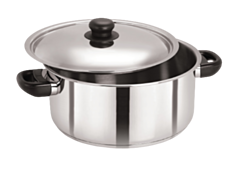 1 x Stainless Steel Casserole Dish With Stainless Steel Lid 30cm