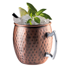 1 x Antique Hammered Copper look Moscow Mule Barrel Mug